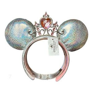 Disney Princess Minnie Mouse Iridescent Holographic Ears with Tiara NWT 7